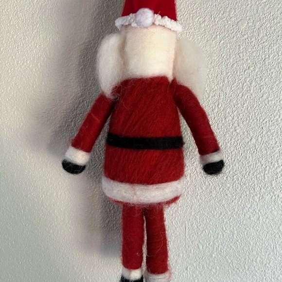 Needle Felted Wool Santa Father Christmas Soft Sculpture Ornament - Picture 5 of 9